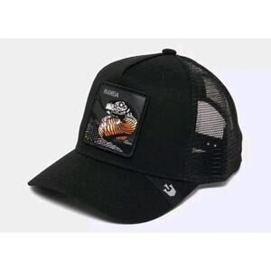 Goorin Bros The Farm Mamba Snake Trucker Hat Baseball Cap Black Adjustable New